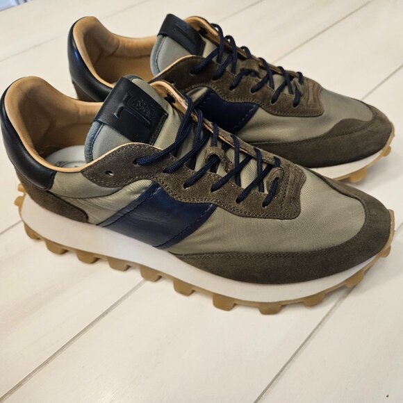 Tod's 1T Leather Trimmed Suede Sneakers - 10 UK/11 US - Picture 1 of 13